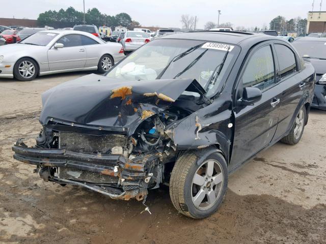 KL1TG56618B176841 - 2008 CHEVROLET AVEO LT BLACK photo 2