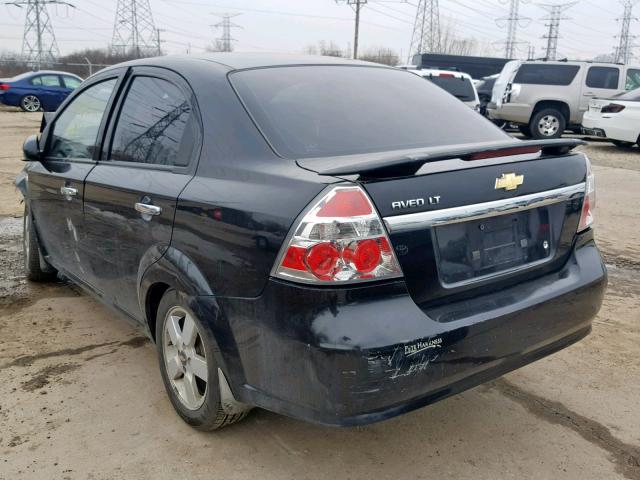 KL1TG56618B176841 - 2008 CHEVROLET AVEO LT BLACK photo 3