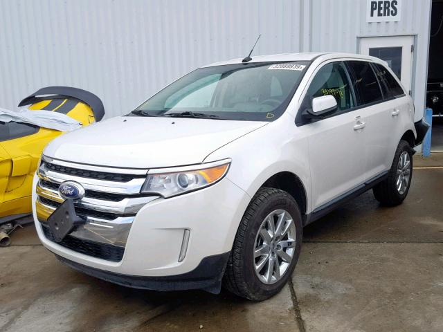 2FMDK3JC7DBC54634 - 2013 FORD EDGE SEL WHITE photo 2