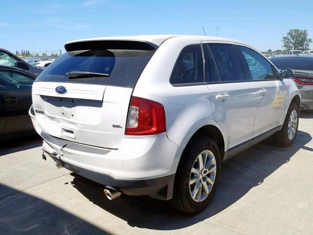 2FMDK3JC7DBC54634 - 2013 FORD EDGE SEL WHITE photo 4