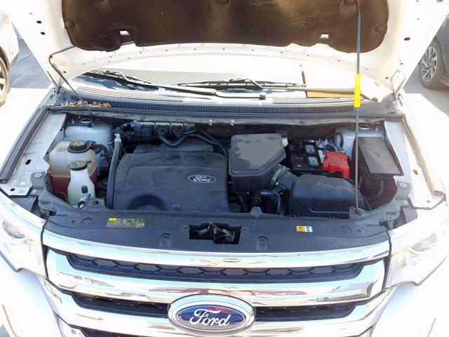 2FMDK3JC7DBC54634 - 2013 FORD EDGE SEL WHITE photo 7