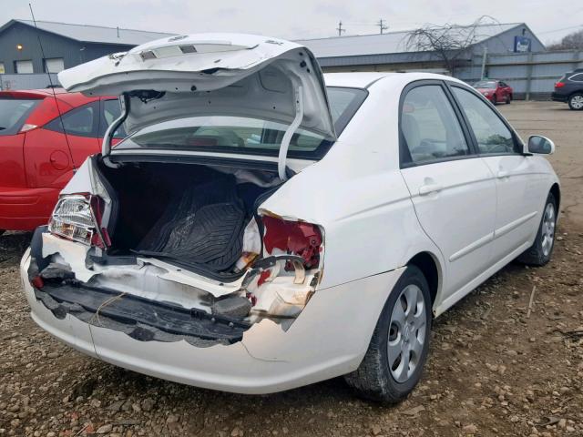 KNAFE122385535755 - 2008 KIA SPECTRA EX WHITE photo 4