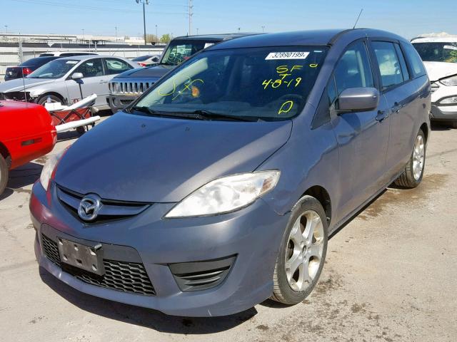 JM1CR2WL0A0373959 - 2010 MAZDA 5 GRAY photo 2