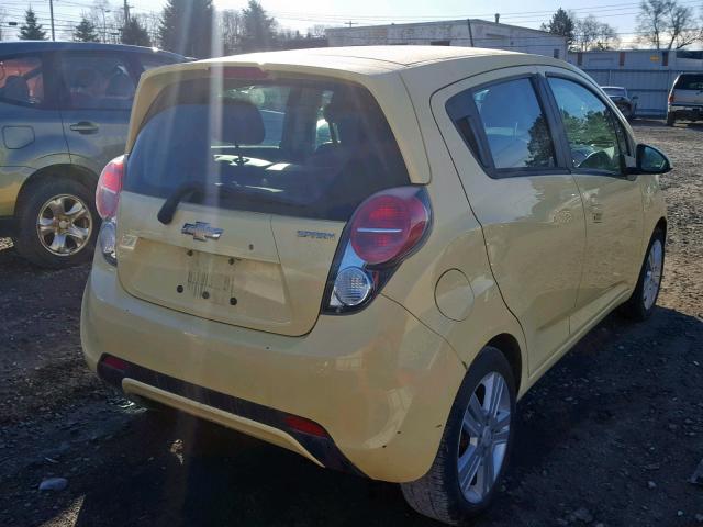 KL8CB6S96DC583838 - 2013 CHEVROLET SPARK LS YELLOW photo 4