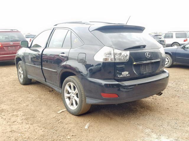 2T2GK31U49C071518 - 2009 LEXUS RX 350 BLACK photo 3