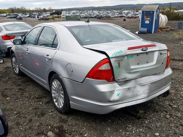 3FADP0L32AR384020 - 2010 FORD FUSION HYB SILVER photo 3