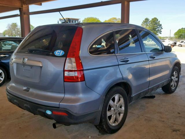 JHLRE48738C019897 - 2008 HONDA CR-V EXL BLUE photo 4