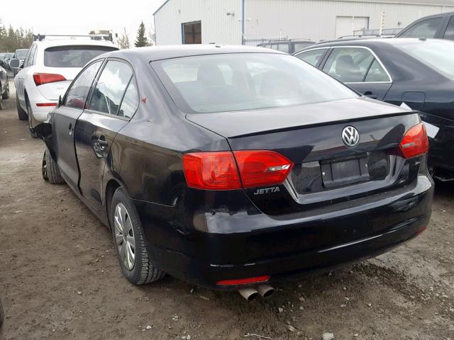 3VW1K7AJ5EM243934 - 2014 VOLKSWAGEN JETTA BASE BLACK photo 3