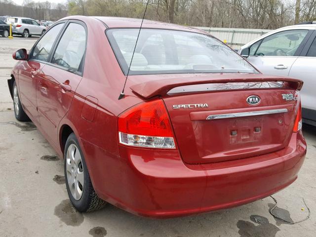 KNAFE121X85561566 - 2008 KIA SPECTRA EX RED photo 3