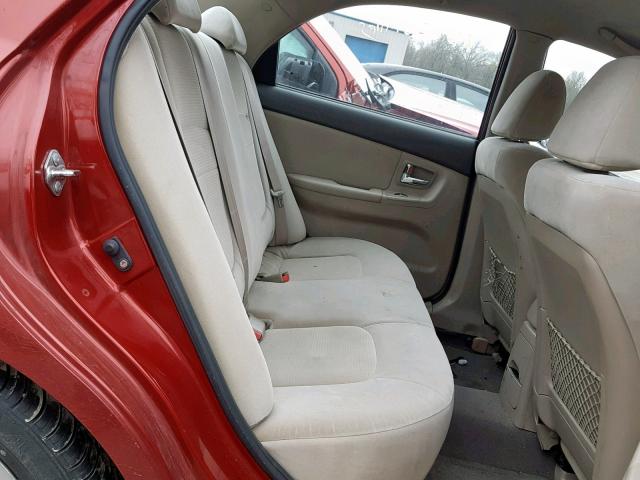 KNAFE121X85561566 - 2008 KIA SPECTRA EX RED photo 6