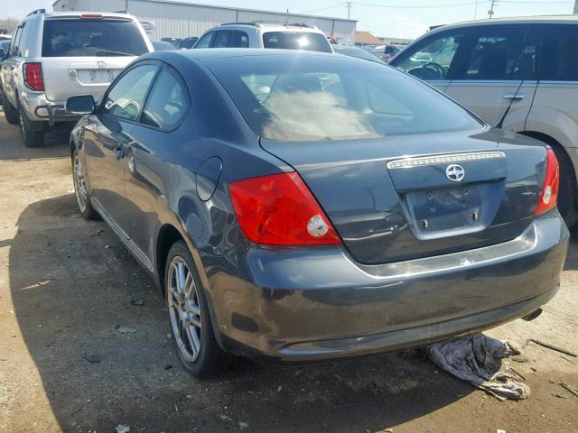 JTKDE177770197926 - 2007 TOYOTA SCION TC ნაცრისფერი ფოტო 3
