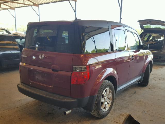 5J6YH18766L009306 - 2006 HONDA ELEMENT EX MAROON photo 4