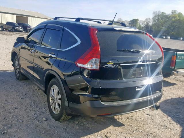 2HKRM4H72DH619969 - 2013 HONDA CR-V EXL BLACK photo 3