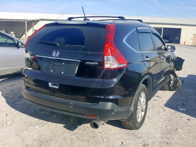 2HKRM4H72DH619969 - 2013 HONDA CR-V EXL BLACK photo 4