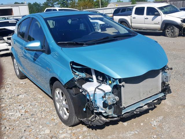 JTDKDTB32E1067075 - 2014 TOYOTA PRIUS C BLUE photo 1