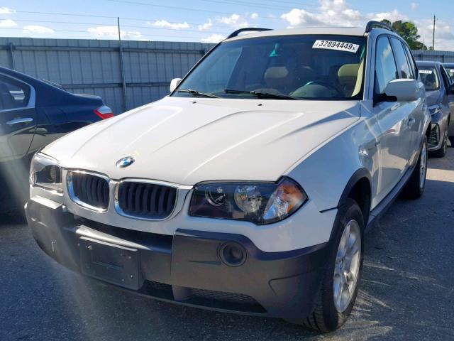 WBXPA73494WB27549 - 2004 BMW X3 2.5I WHITE photo 2