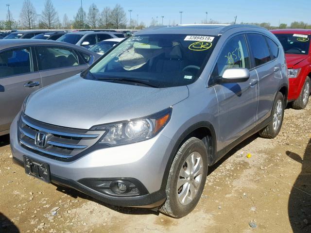 5J6RM4H72EL110004 - 2014 HONDA CR-V EXL SILVER photo 2