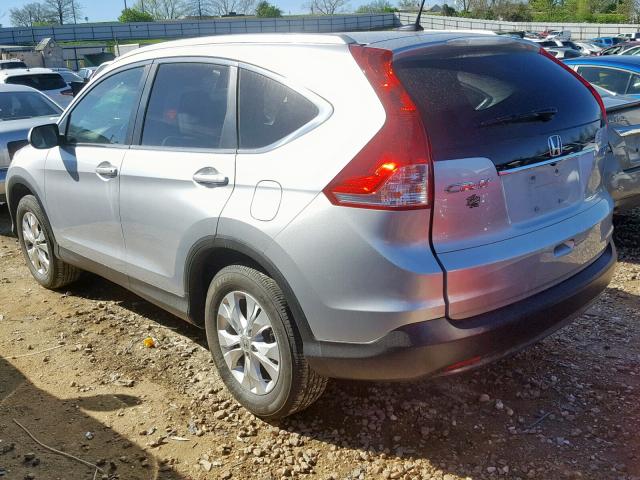 5J6RM4H72EL110004 - 2014 HONDA CR-V EXL SILVER photo 3