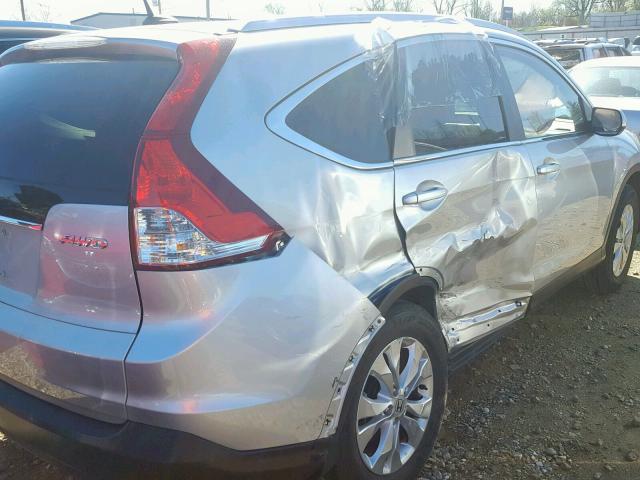 5J6RM4H72EL110004 - 2014 HONDA CR-V EXL SILVER photo 9