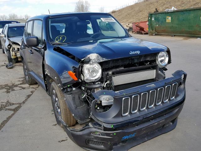 ZACCJAAT5GPC71648 - 2016 JEEP RENEGADE S შავი ფოტო 1