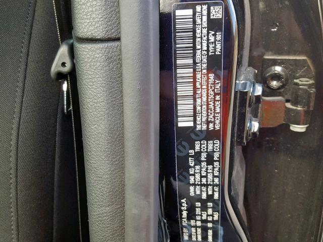 ZACCJAAT5GPC71648 - 2016 JEEP RENEGADE S შავი ფოტო 10