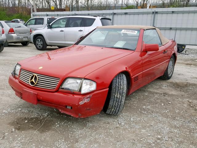 WDBFA66E4LF003545 - 1990 MERCEDES-BENZ 500 SL RED photo 2