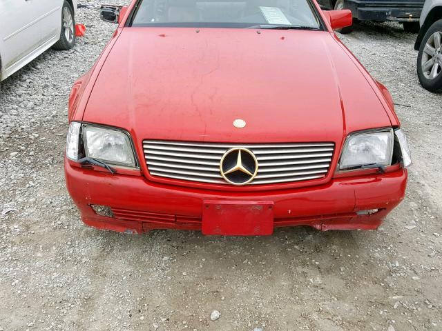 WDBFA66E4LF003545 - 1990 MERCEDES-BENZ 500 SL RED photo 9