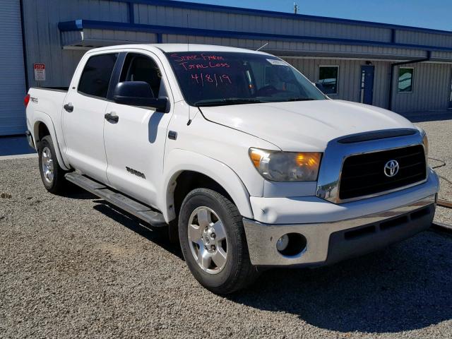 5TBET54147S456466 - 2007 TOYOTA TUNDRA CRE WHITE photo 1