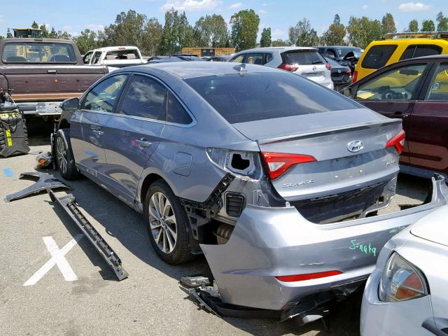 5NPE34AF5GH353144 - 2016 HYUNDAI SONATA SPO GRAY photo 3