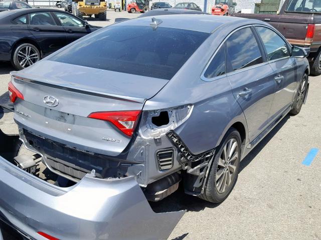 5NPE34AF5GH353144 - 2016 HYUNDAI SONATA SPO GRAY photo 4