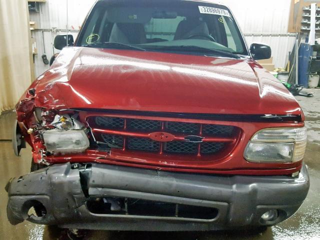 1FMZU73E7YZB59256 - 2000 FORD EXPLORER X RED photo 9