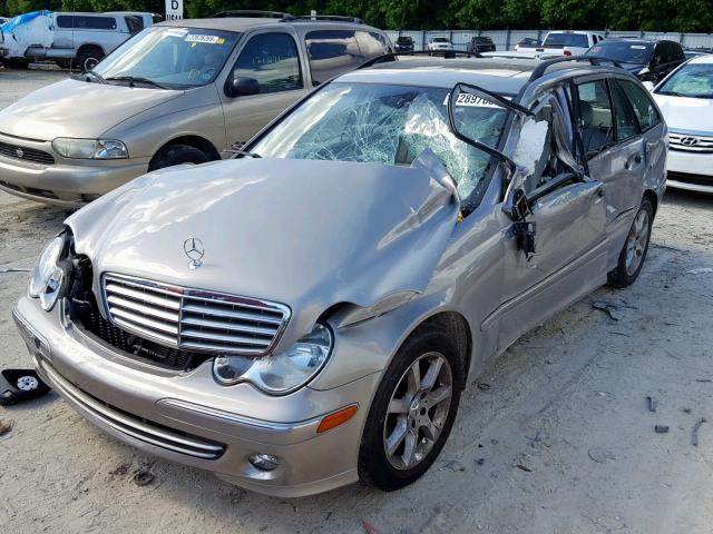 WDBRH61J05F605519 - 2005 MERCEDES-BENZ C 240 SPOR GRAY photo 2