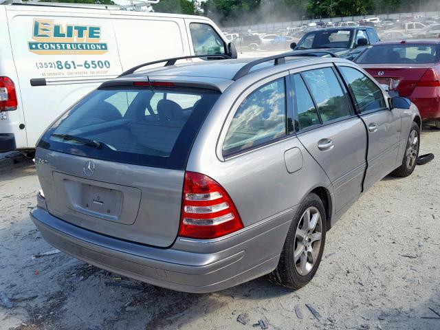 WDBRH61J05F605519 - 2005 MERCEDES-BENZ C 240 SPOR GRAY photo 4