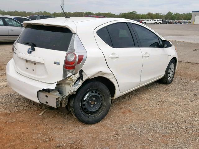 JTDKDTB39E1069633 - 2014 TOYOTA PRIUS C WHITE photo 4