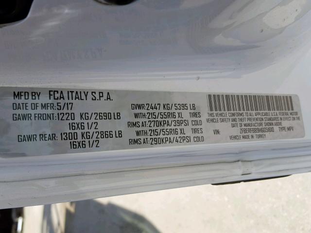 ZFBERFBB9H6G51610 - 2017 RAM PROMASTER 白色 照片 10