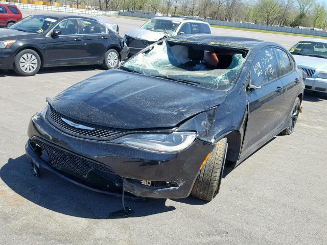 1C3CCCBB3FN688144 - 2015 CHRYSLER 200 S BLACK photo 2