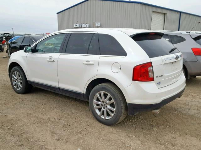 2FMDK3KC2EBA20336 - 2014 FORD EDGE LIMIT WHITE photo 3