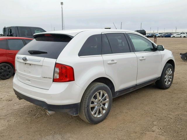 2FMDK3KC2EBA20336 - 2014 FORD EDGE LIMIT WHITE photo 4