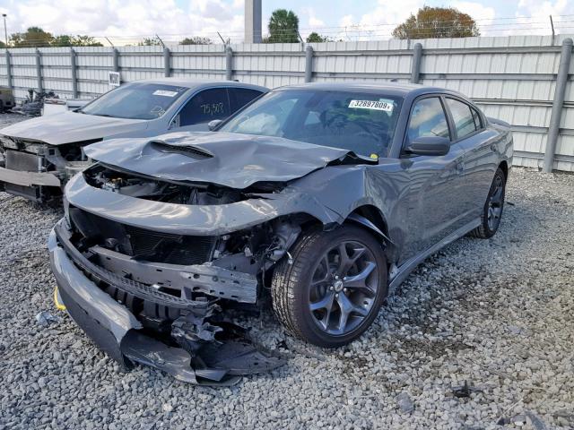 2C3CDXHG1KH543145 - 2019 DODGE CHARGER GT GRAY photo 2