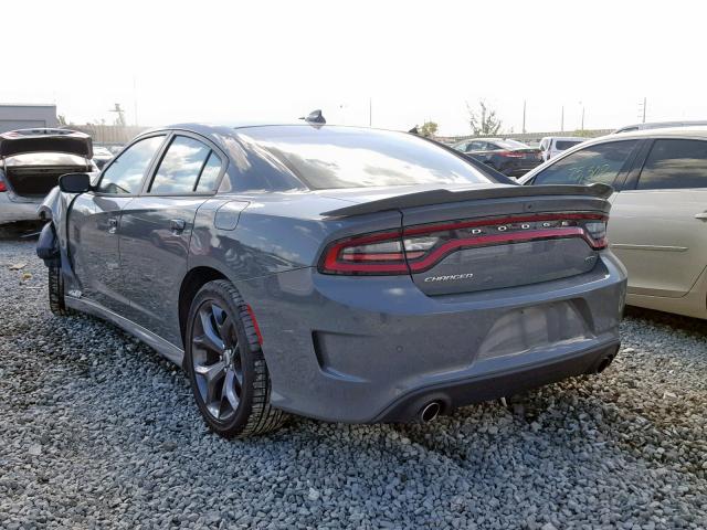 2C3CDXHG1KH543145 - 2019 DODGE CHARGER GT GRAY photo 3