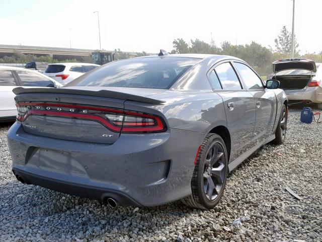 2C3CDXHG1KH543145 - 2019 DODGE CHARGER GT GRAY photo 4