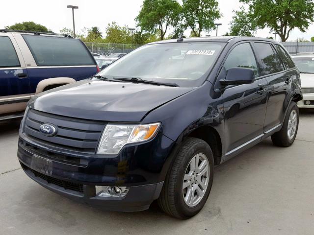 2FMDK38C38BA93534 - 2008 FORD EDGE SEL BLACK photo 2