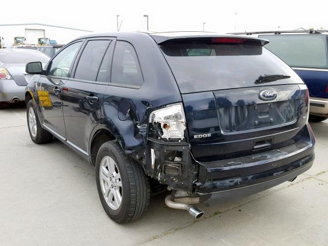 2FMDK38C38BA93534 - 2008 FORD EDGE SEL BLACK photo 3