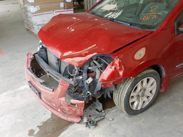 3N1AB6AP6CL689212 - 2012 NISSAN SENTRA 2.0 RED photo 9