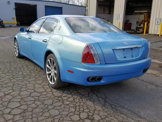 ZAMFE39A980038147 - 2008 MASERATI QUATTROPOR BLUE photo 3