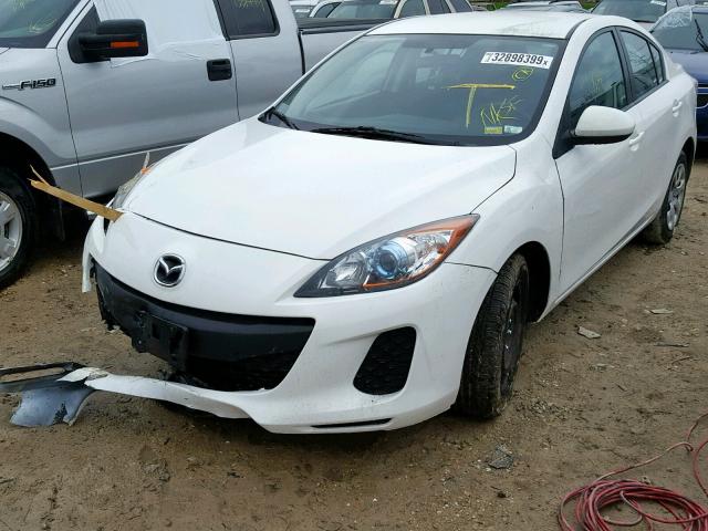 JM1BL1U79D1722032 - 2013 MAZDA 3 I WHITE photo 2