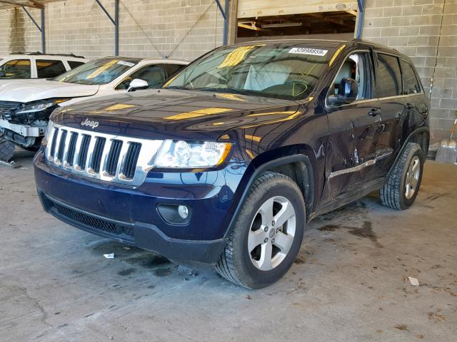 1C4RJEAG9DC625711 - 2013 JEEP GRAND CHER BLUE photo 2