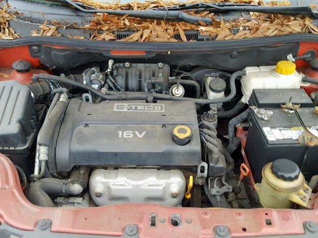 KL1TD56617B047540 - 2007 CHEVROLET AVEO BASE წითელი ფოტო 7