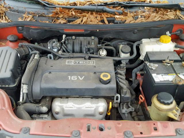 KL1TD56617B047540 - 2007 CHEVROLET AVEO BASE RED photo 7