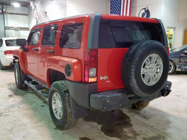 5GTEN13E488138585 - 2008 HUMMER H3 ORANGE photo 3